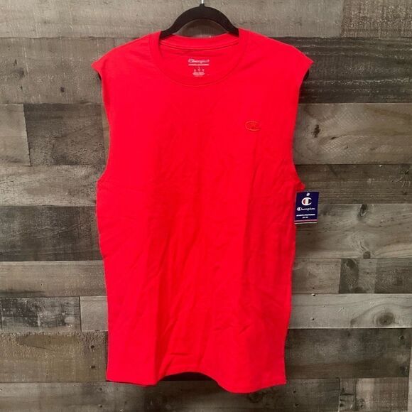 Champion mens red muscle shirt tank top size L large NEW NWT - Picture 1 of 10